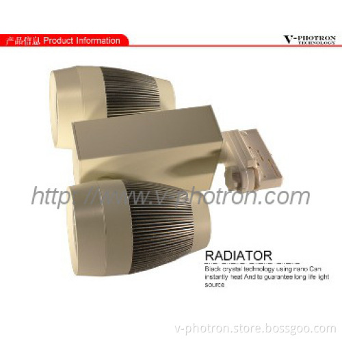 Aluminium 40w led track lights with two pcs COB LED